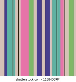Retro Bright Colorful seamless stripes pattern. Abstract vector background. Stylish colors.
