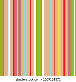 Retro Bright Colorful seamless stripes pattern. Abstract vector background. Stylish colors