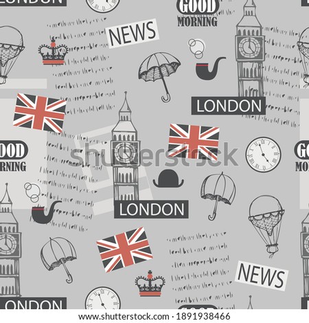 retro british news texture background for print, fabric, wallpaper, cover