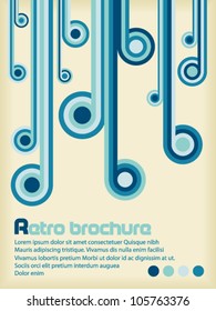 Retro brochure with blue elements