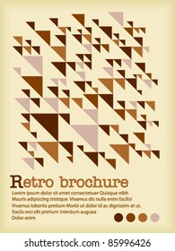 Retro brochure with brown triangles