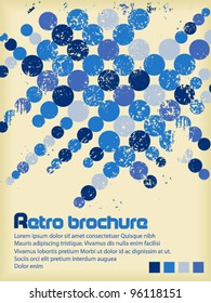 Retro brochure with color circles