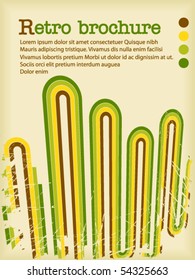 Retro brochure with color lines