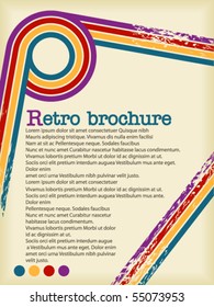 Retro brochure with color lines