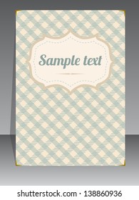 Retro brochure design on dark background with title