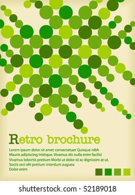 Retro brochure with green circles