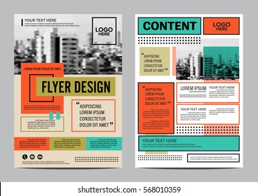 Retro Brochure Layout design template. Annual Report Flyer Leaflet cover Presentation Modern background. illustration vector artwork