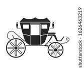 Retro brougham vector icon.Black,simple vector icon retro brougham isolated on white background.