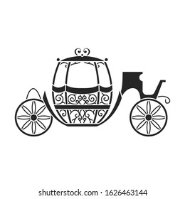 Retro brougham vector icon.Black,simple vector icon retro brougham isolated on white background.