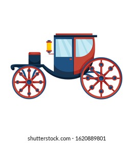 Retro brougham vector icon.Cartoon vector icon retro brougham isolated on white background.