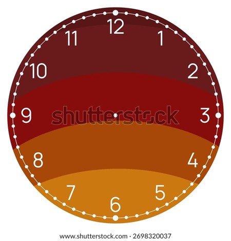 Retro Brown Clock Face – Warm Earth Tone Wall Clock Design
