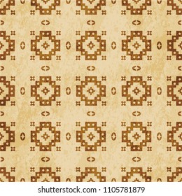Retro brown cork texture grunge seamless background Square Round Check Geometry Cross