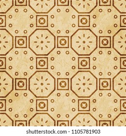 Retro brown cork texture grunge seamless background Polygon Square Round Frame Flower