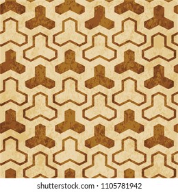 Retro brown cork texture grunge seamless background Polygon Geometry Cross Triangle