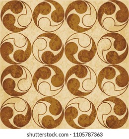 Retro brown cork texture grunge seamless background