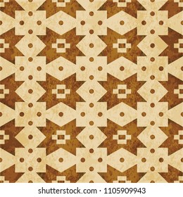 Retro brown cork texture grunge seamless background Geometry Cross Square Check Dot