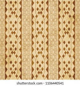 Retro brown cork texture grunge seamless background triangle arrow check geometry cross line