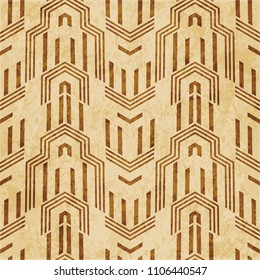 Retro brown cork texture grunge seamless background polygon geometry arrow cross frame