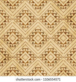 Retro brown cork texture grunge seamless background check diamond spiral cross frame dot line