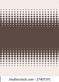 Retro Brown Halftone Abstract Background - vector illustration