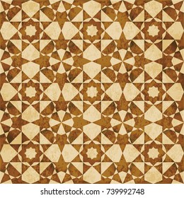 Retro brown Islam seamless geometry pattern background eastern style ornament