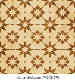 Retro brown Islam seamless geometry pattern background eastern style ornament
