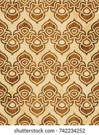 Retro brown Islam seamless geometry pattern background eastern style ornament