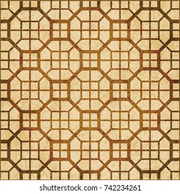 Retro brown Islam seamless geometry pattern background eastern style ornament