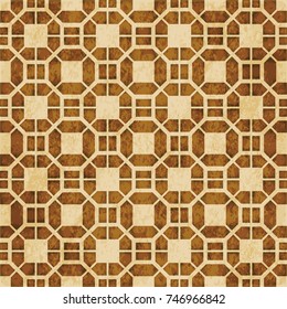 Retro brown Islam seamless geometry pattern background eastern style ornament
