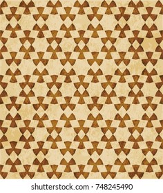 Retro brown Islam seamless geometry pattern background eastern style ornament
