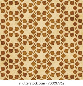 Retro brown Islam seamless geometry pattern background eastern style ornament
