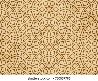 Retro brown Islam seamless geometry pattern background eastern style ornament