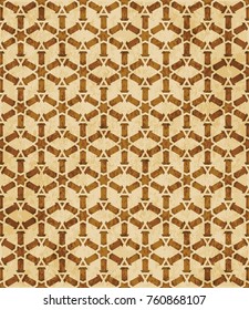 Retro brown Islam seamless geometry pattern background eastern style ornament