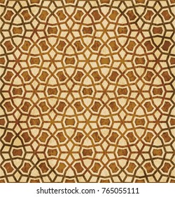 Retro brown Islam seamless geometry pattern background eastern style ornament