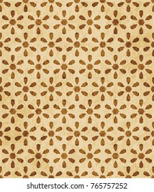 Retro brown Islam seamless geometry pattern background eastern style ornament