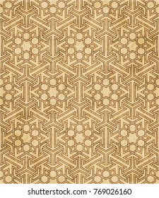Retro brown Islam seamless geometry pattern background eastern style ornament