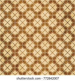 Retro brown Islam seamless geometry pattern background eastern style ornament