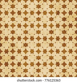 Retro brown Islam seamless geometry pattern background eastern style ornament