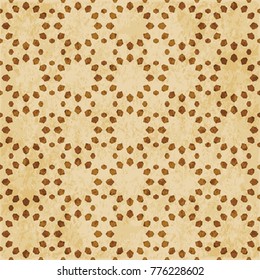 Retro brown Islam seamless geometry pattern background eastern style ornament