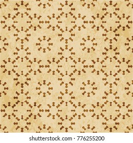 Retro brown Islam seamless geometry pattern background eastern style ornament