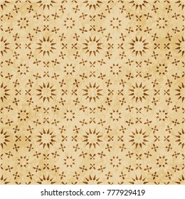 Retro brown Islam seamless geometry pattern background eastern style ornament