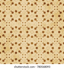 Retro brown Islam seamless geometry pattern background eastern style ornament