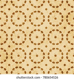 Retro brown Islam seamless geometry pattern background eastern style ornament