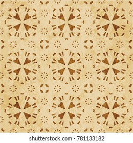 Retro brown Islam seamless geometry pattern background eastern style ornament