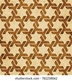 Retro brown Islam seamless geometry pattern background eastern style ornament