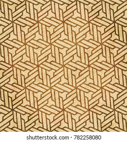 Retro brown Islam seamless geometry pattern background eastern style ornament