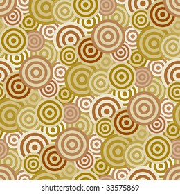 Retro brown seamless circle background