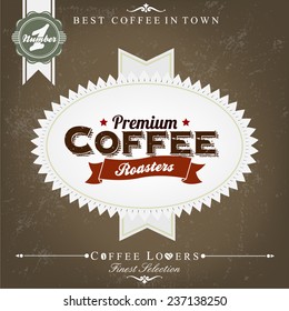 Retro Brown Vintage Coffee Background