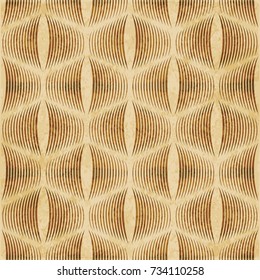 Retro brown watercolor texture grunge seamless background curve line geometry
