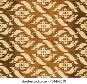 Retro brown watercolor texture grunge seamless background flower geometry spiral